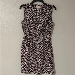 LOFT Black and White Patterned Mini Dress